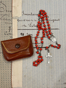 Antique French Rosary in case  - ROS15