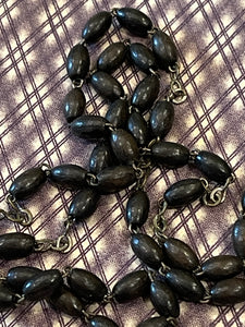 Antique French Ebony Rosary - ROS4