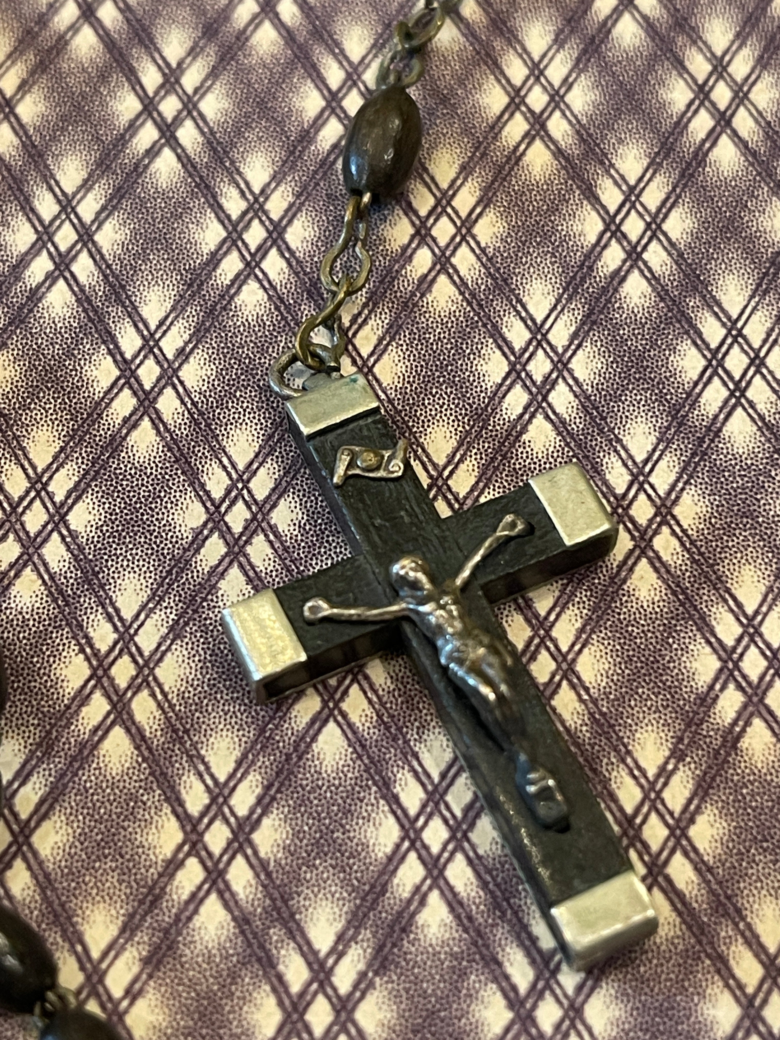 Antique French Ebony Rosary - ROS4