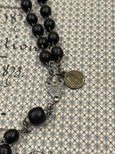 Antique French Rosary and Small Medals - ROS9