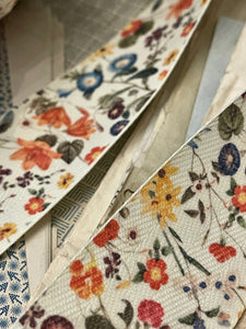 Exclusive Monahan Papers "Pierre-Joseph Redouté" Floral Ribbon Trim