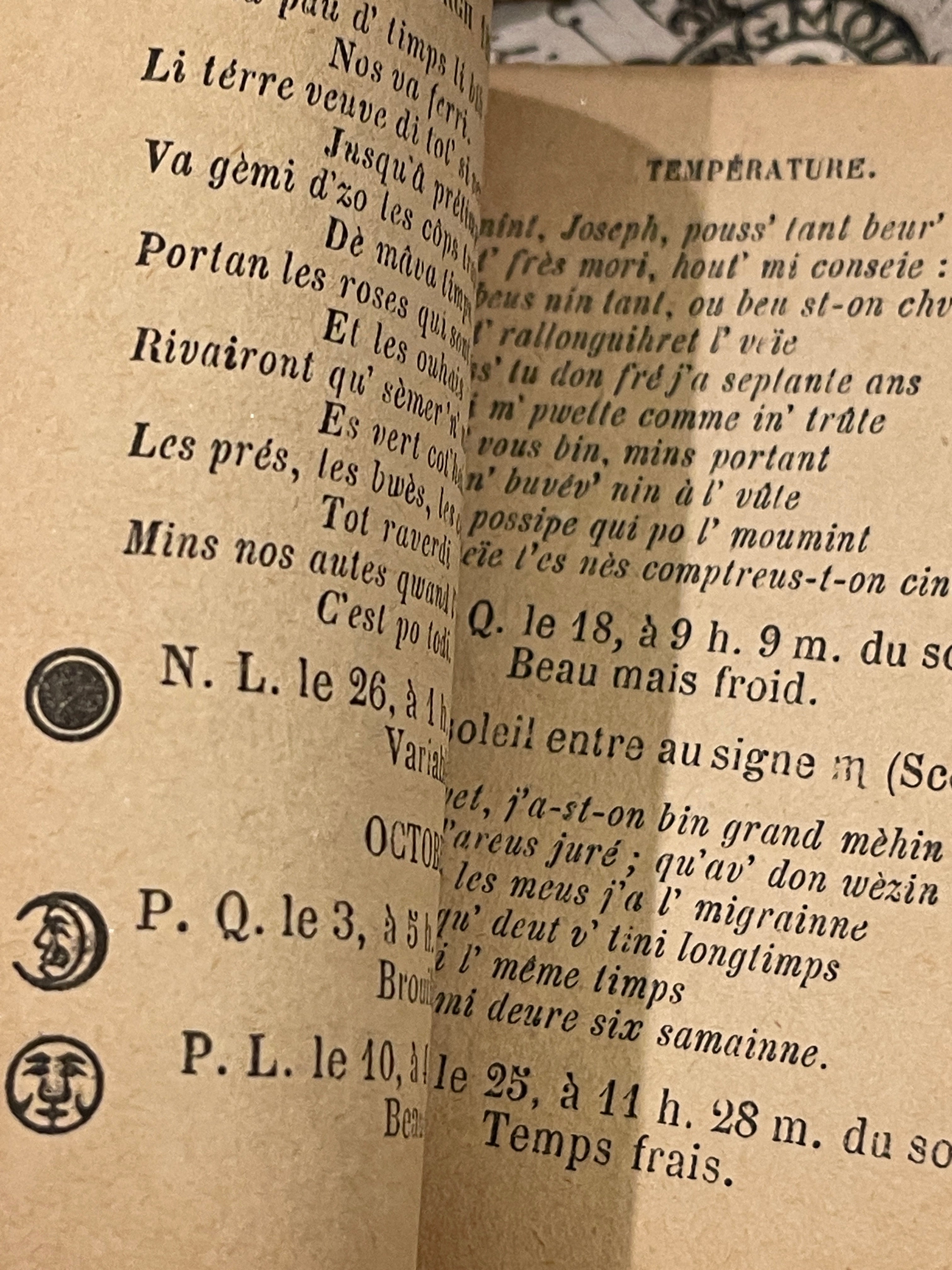 Miniature Antique French Red Almanacs