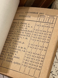 Miniature Antique French Red Almanacs