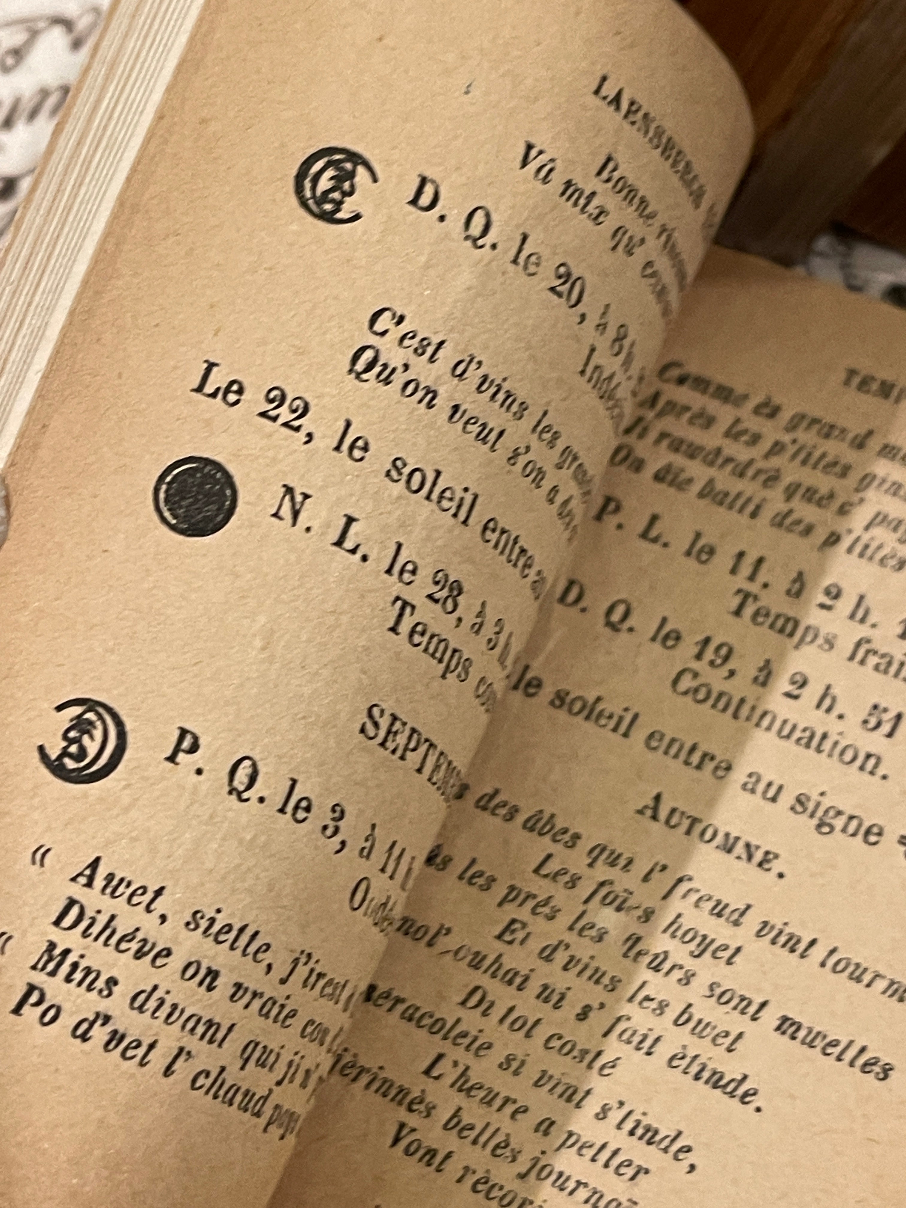 Miniature Antique French Red Almanacs