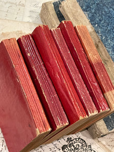 Miniature Antique French Red Almanacs