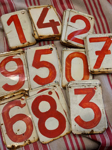 Antique French Metal Gas Station Numbers