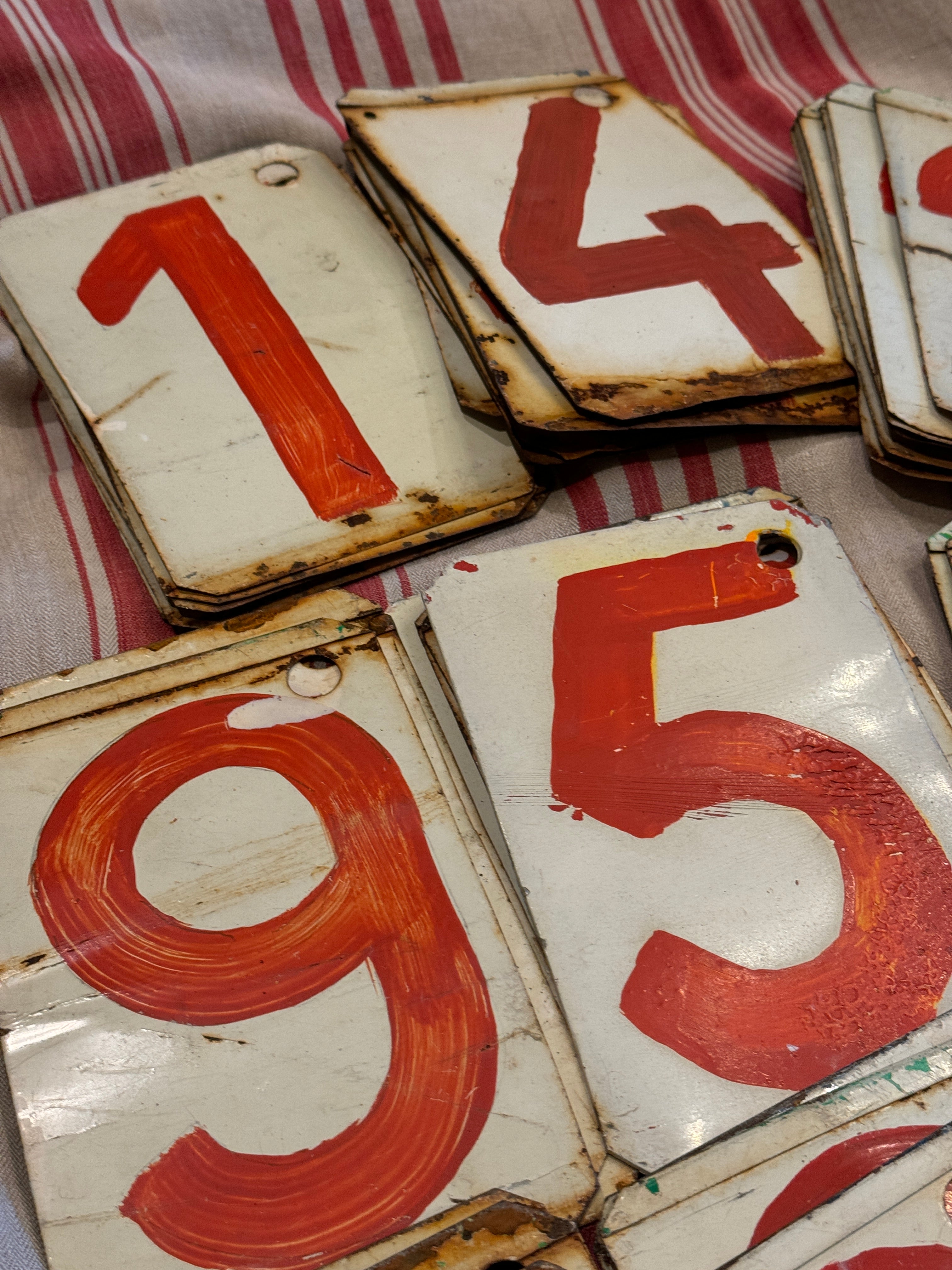 Antique French Metal Gas Station Numbers