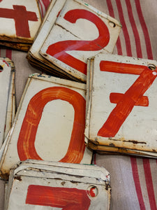 Antique French Metal Gas Station Numbers
