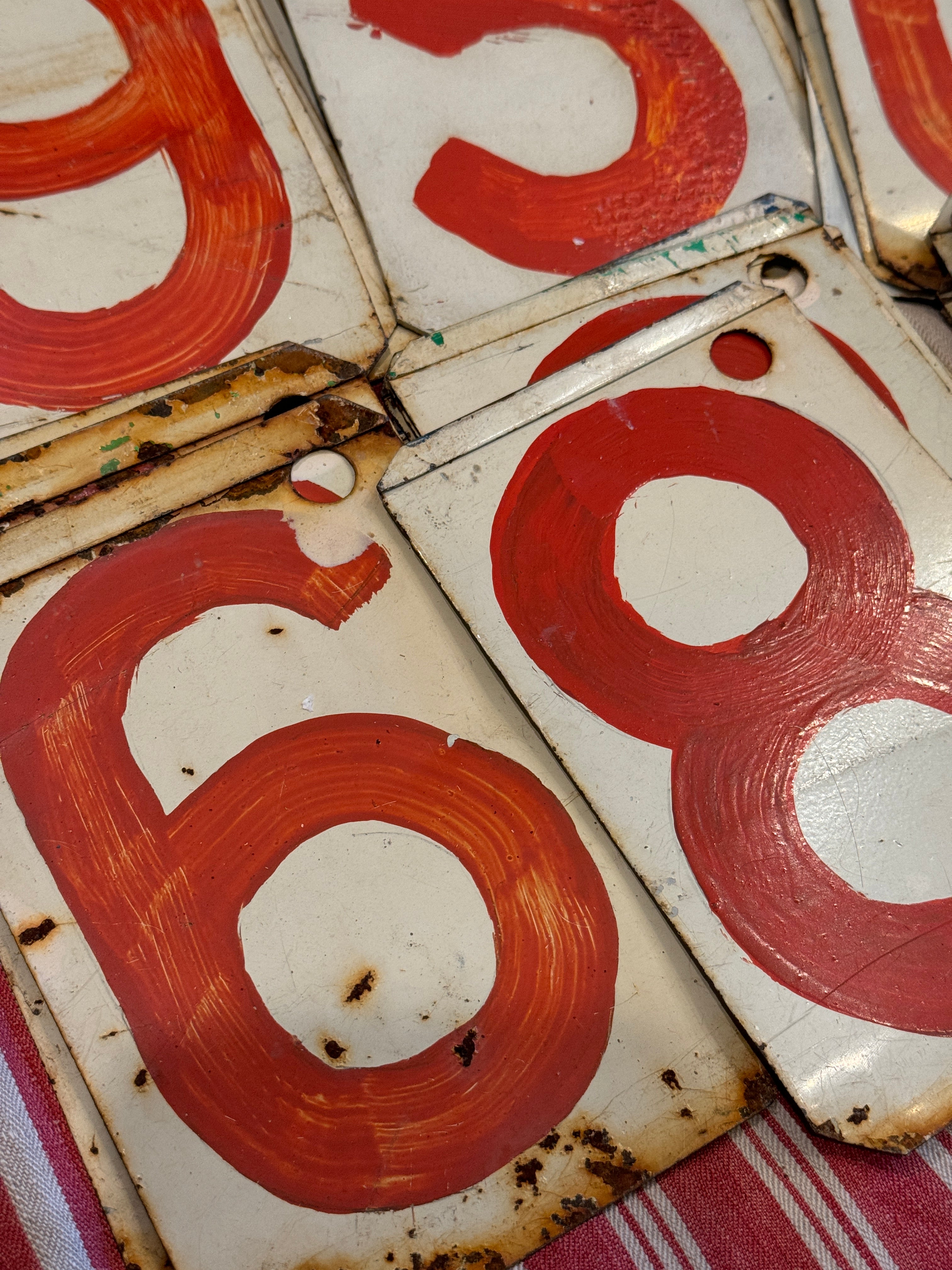 Antique French Metal Gas Station Numbers