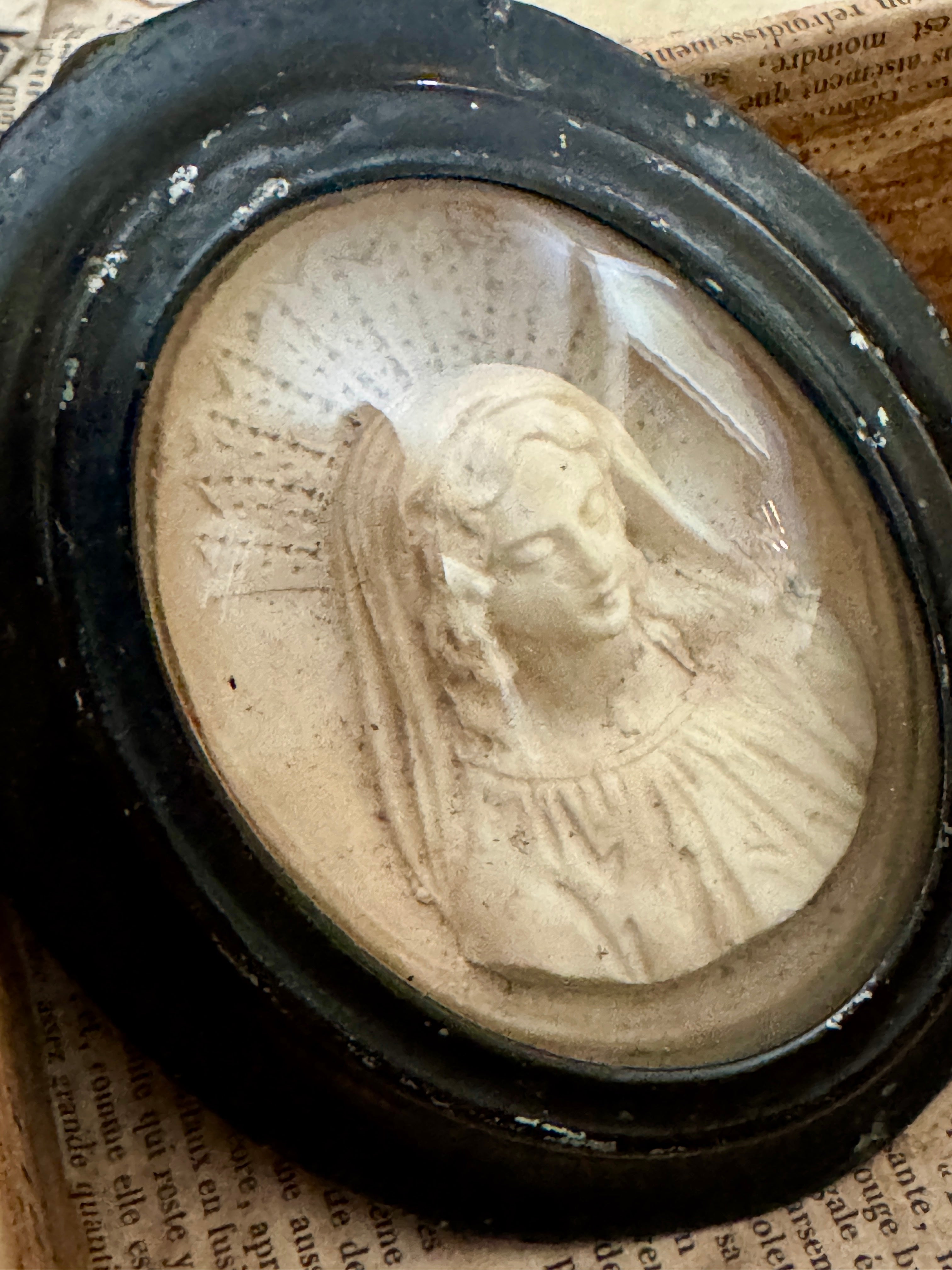 1800s French Religious Icon - Madonna