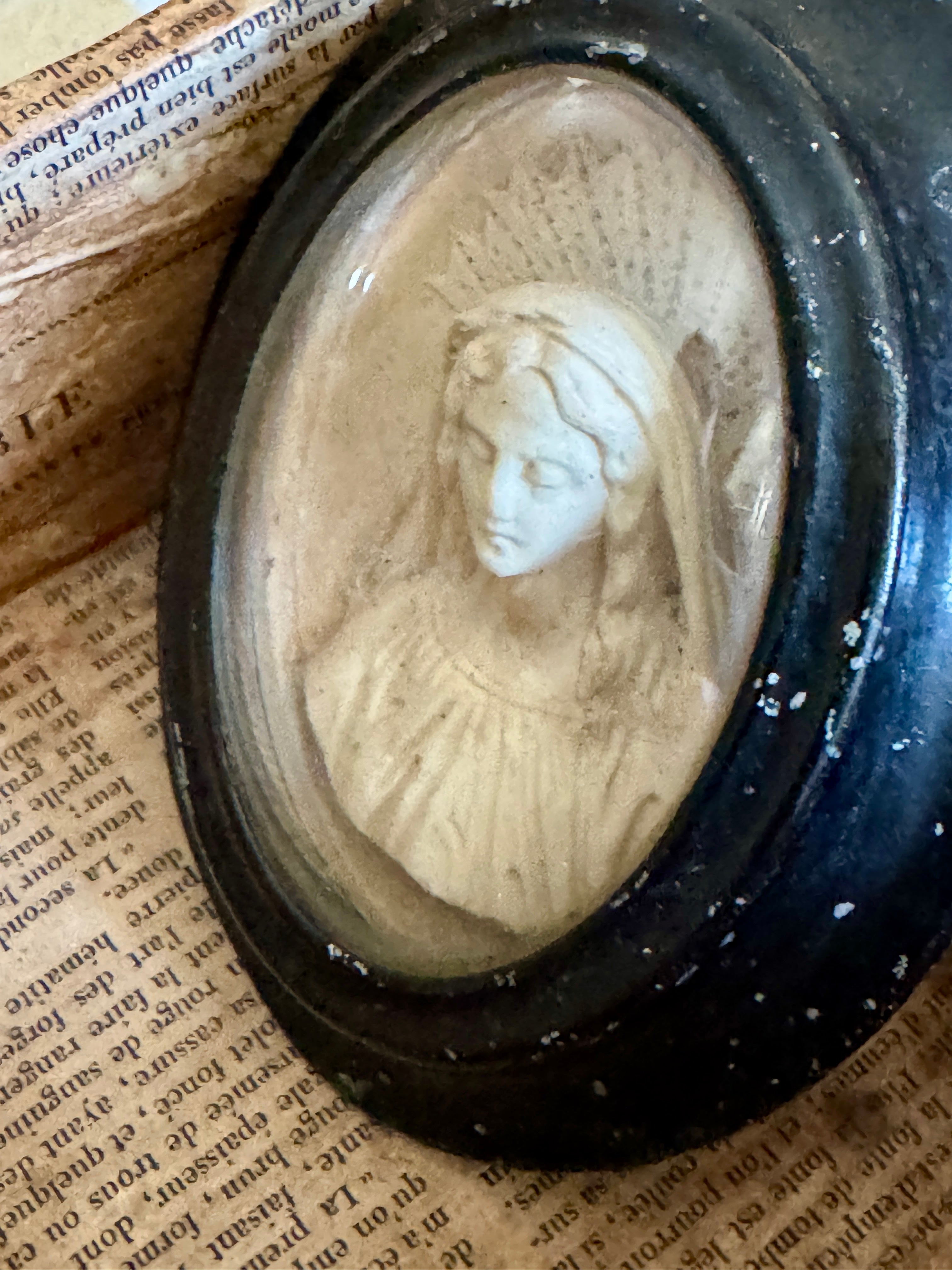 1800s French Religious Icon - Madonna