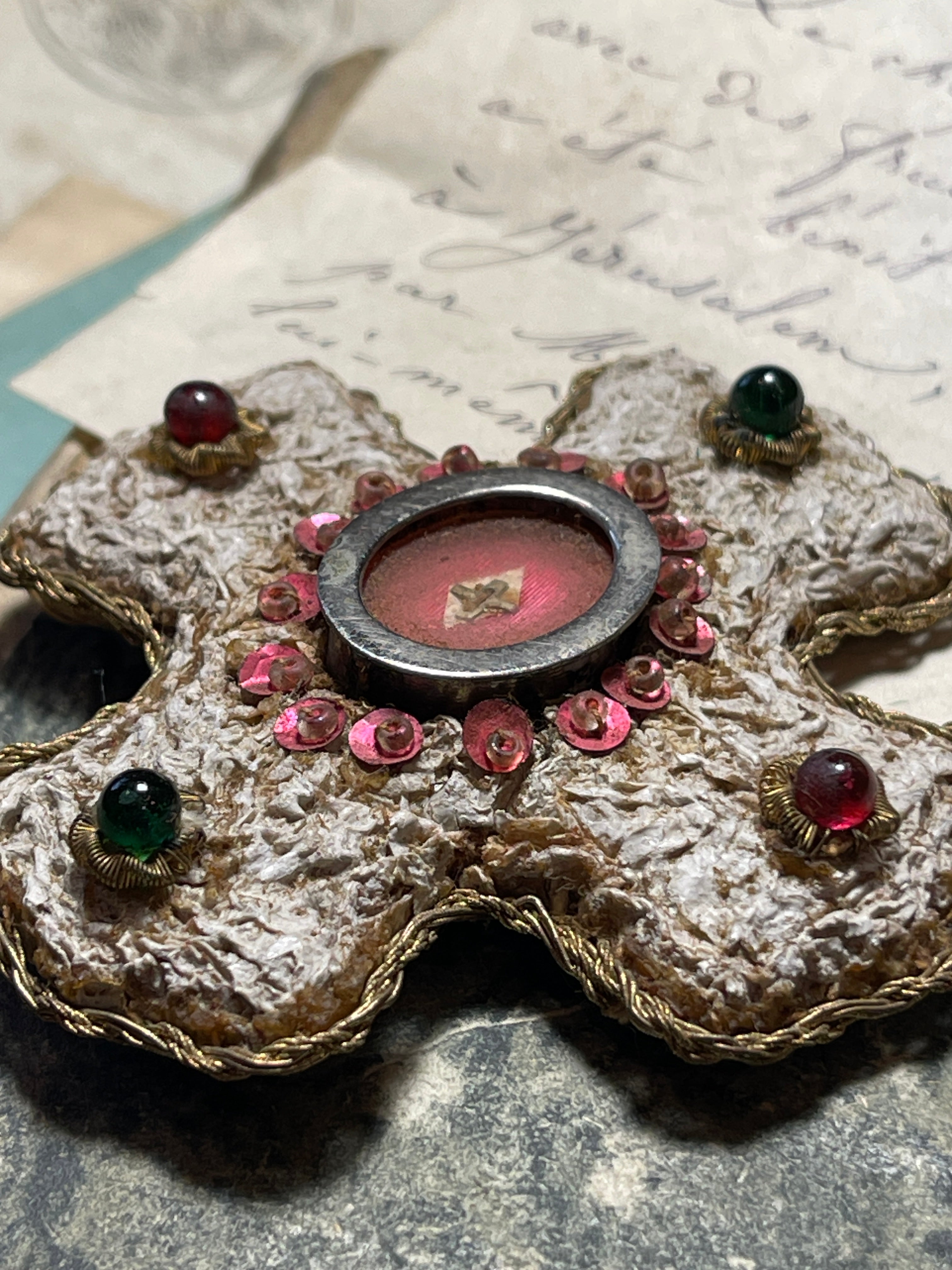 Antique Italian Cross Relic - late 1700's - early 1800's