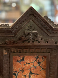 Early French Antique Niche Relic Cabinet