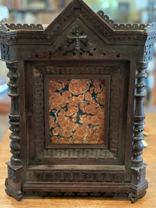 Early French Antique Niche Relic Cabinet