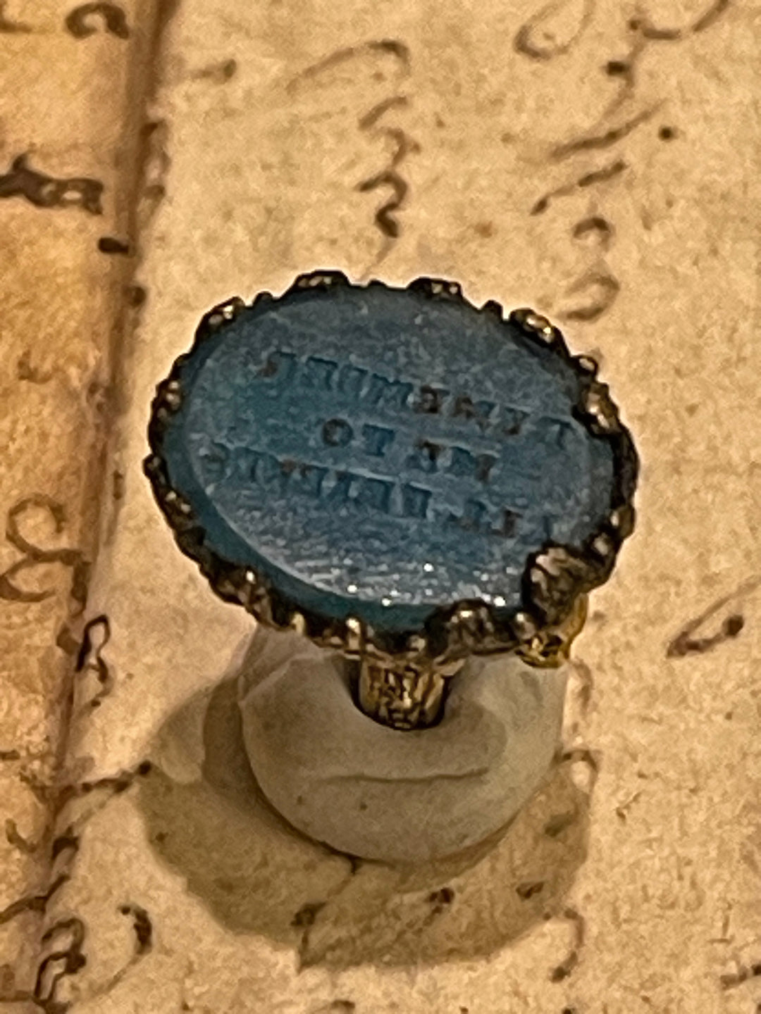 Antique Georgian Intaglio Seal  - "REMEMBER ME TO ALL FRIENDS"