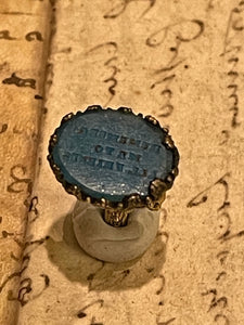 Antique Georgian Intaglio Seal  - "REMEMBER ME TO ALL FRIENDS"