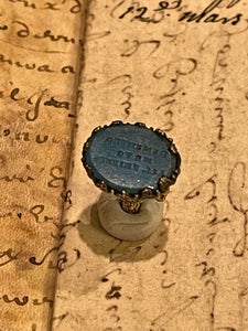 Antique Georgian Intaglio Seal  - "REMEMBER ME TO ALL FRIENDS"