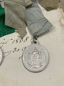 Antique French Medals on Original Ribbons