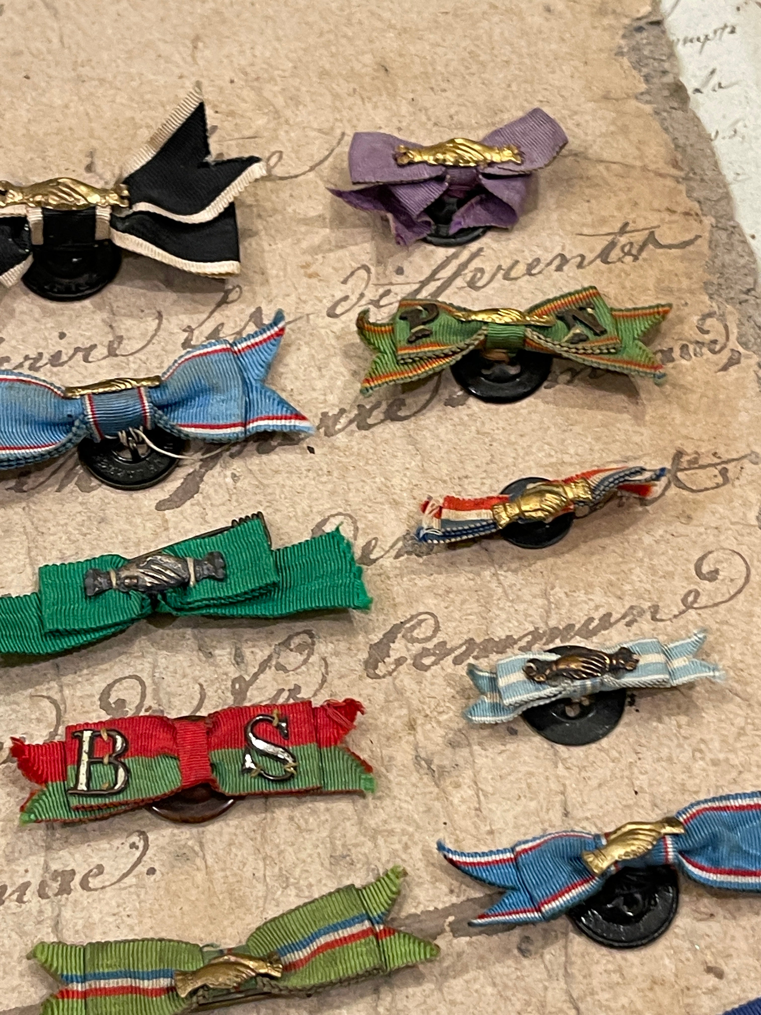 Antique French Relief or Mutual Aid Badges