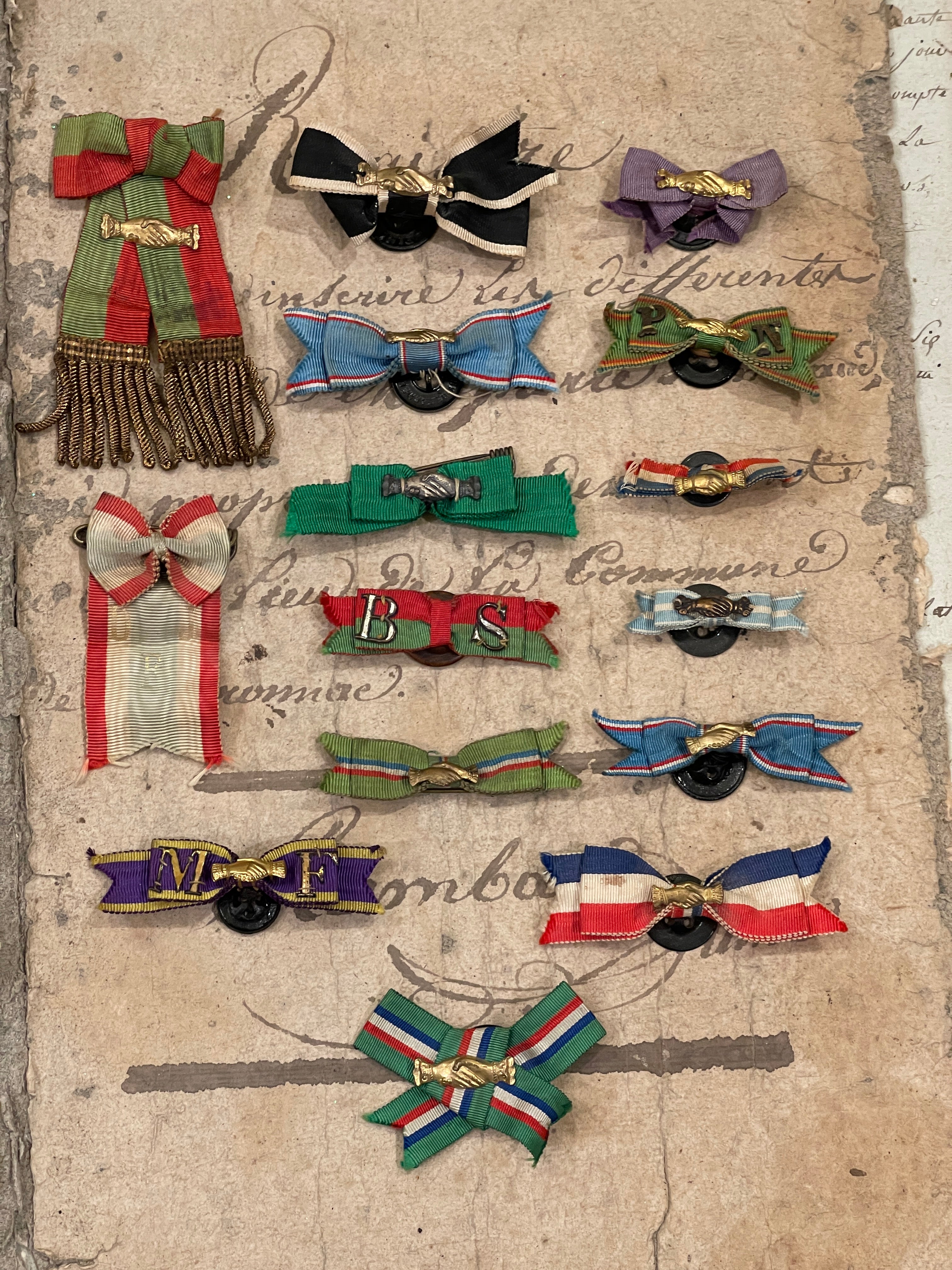 Antique French Relief or Mutual Aid Badges
