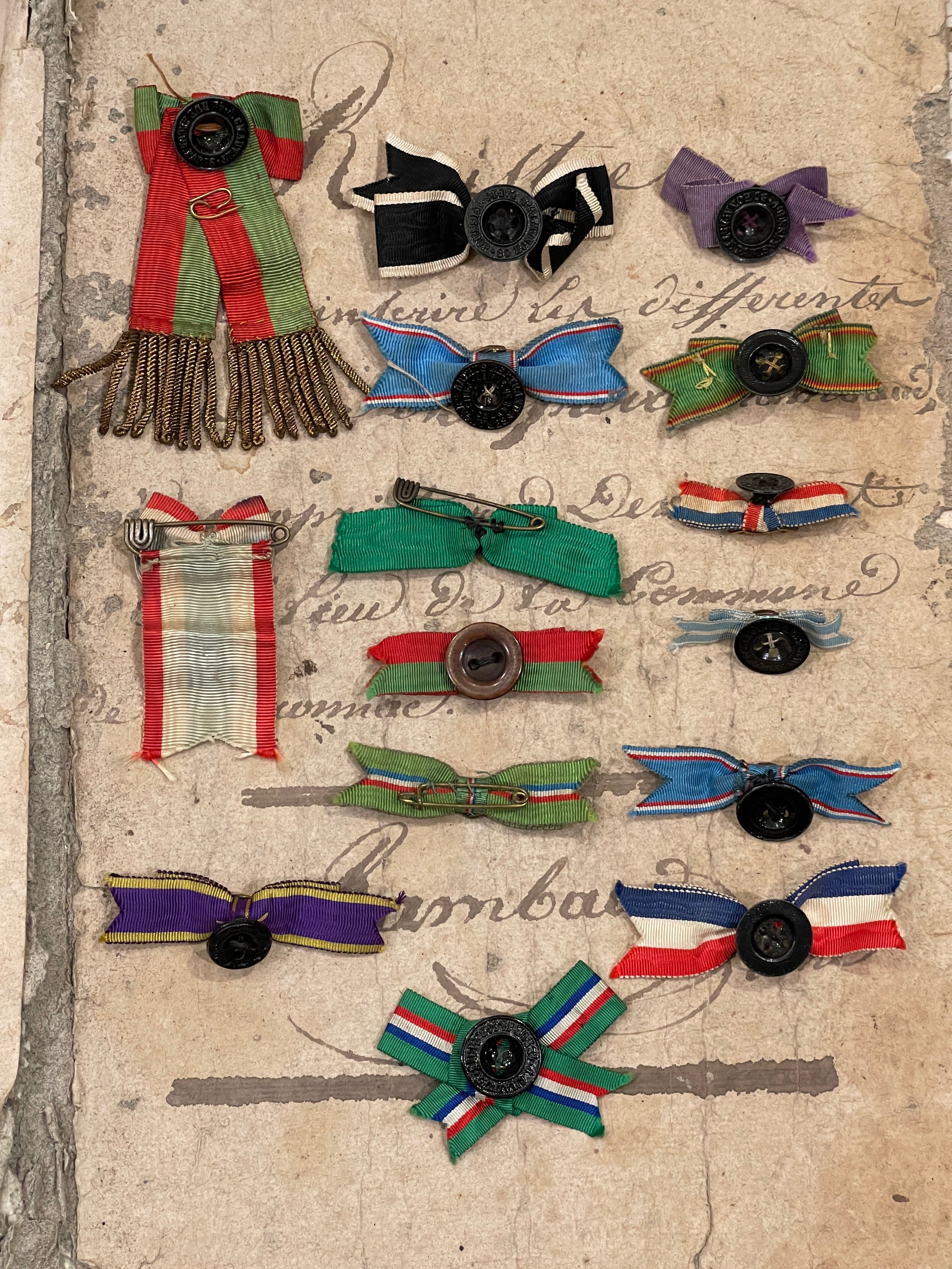 Antique French Relief or Mutual Aid Badges