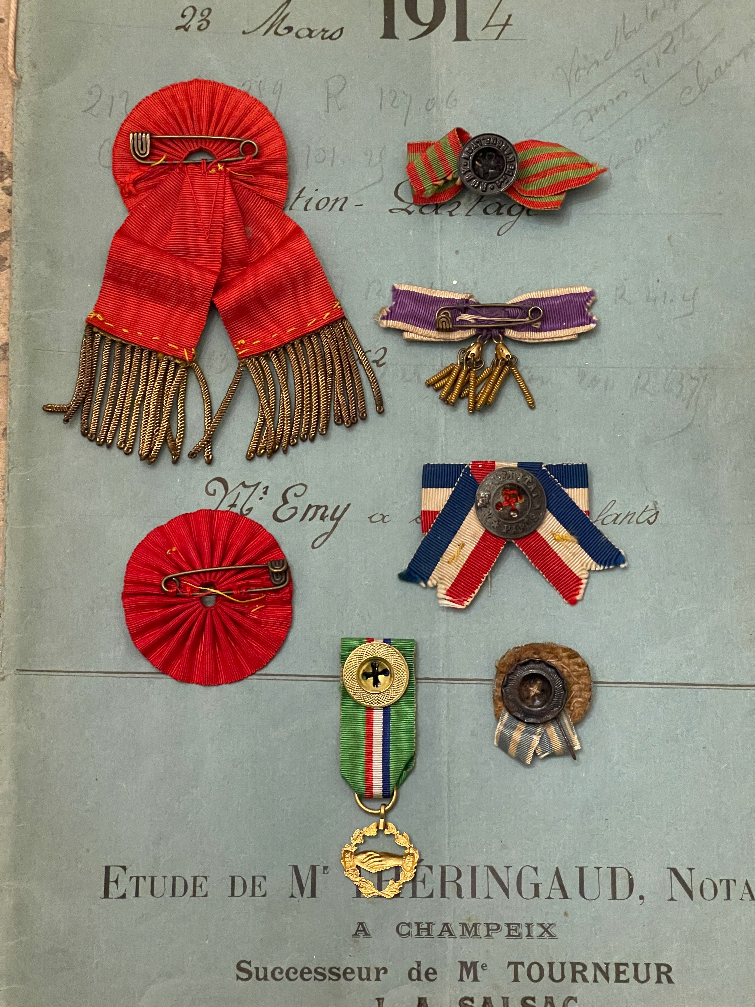 Antique French Mutual Aid or Relief Badges
