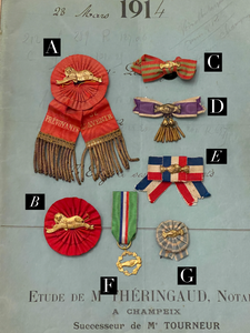 Antique French Mutual Aid or Relief Badges