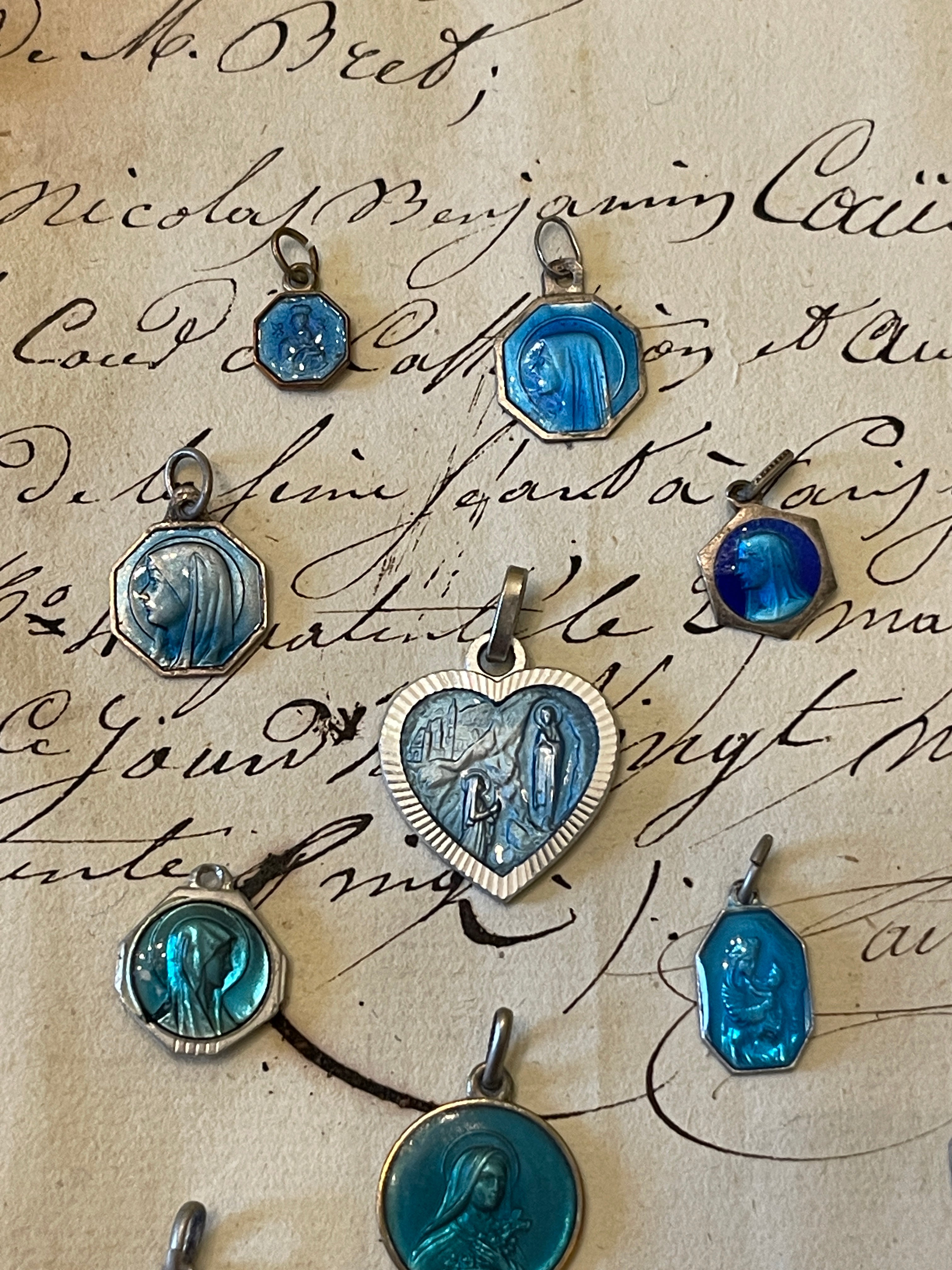 Original Vintage Blue Medals from France - RM17