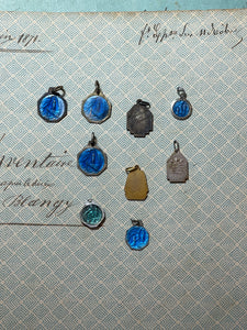 Original Vintage Blue Medals from France - RM19