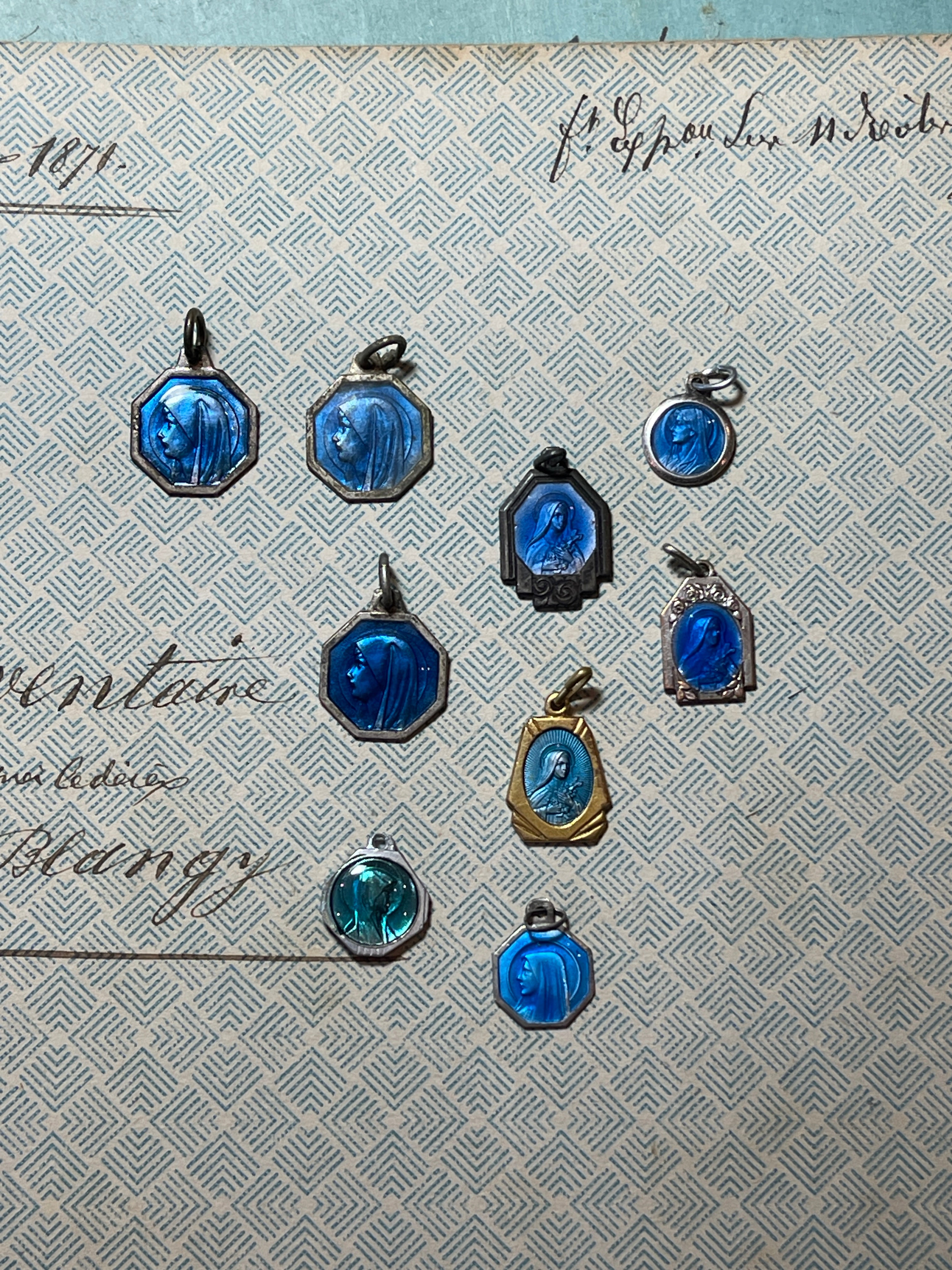 Original Vintage Blue Medals from France - RM19