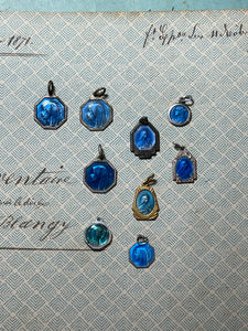 Original Vintage Blue Medals from France - RM19