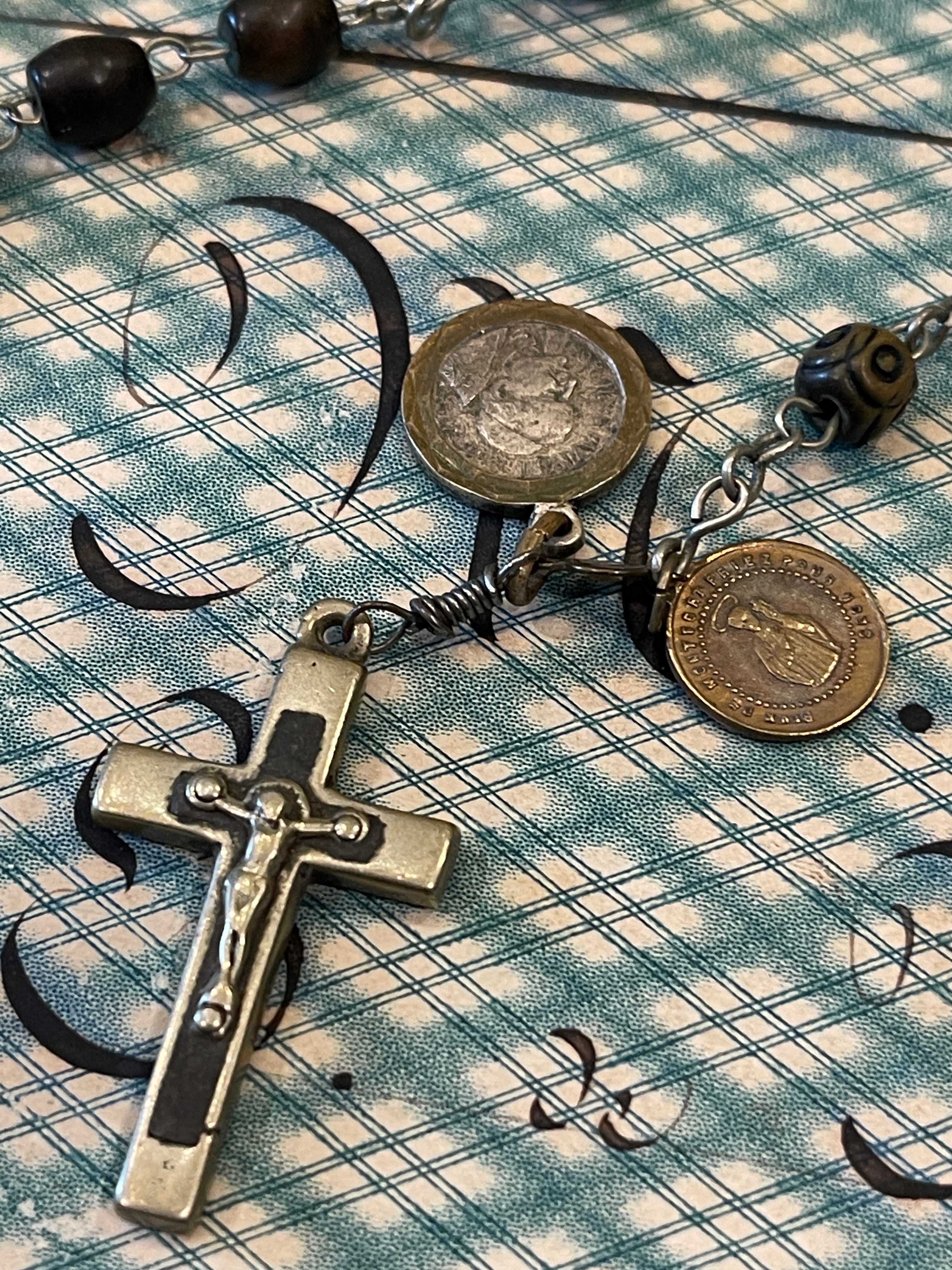 Antique French Rosary and Small Medals - ROS1