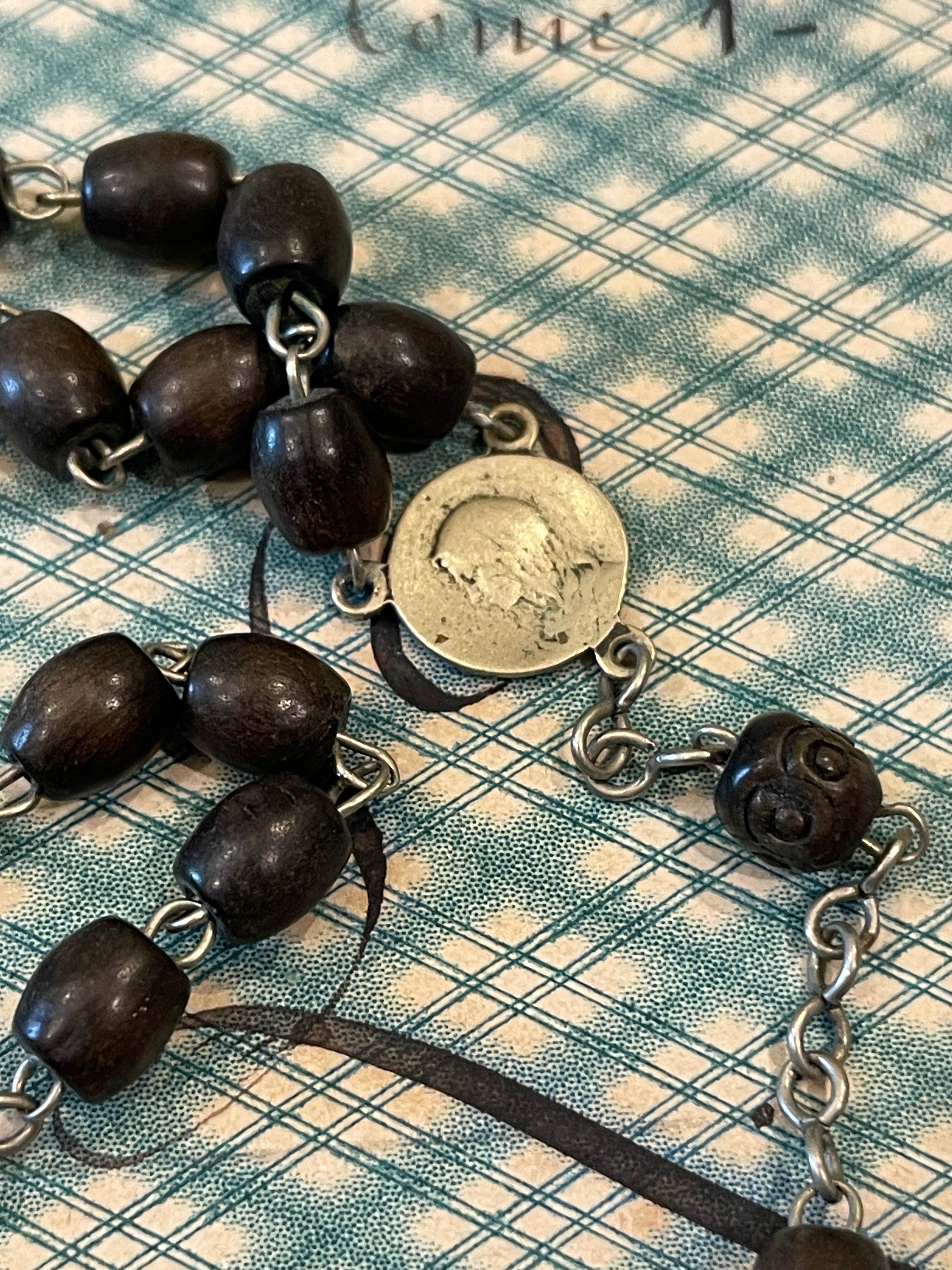 Antique French Rosary and Small Medals - ROS1