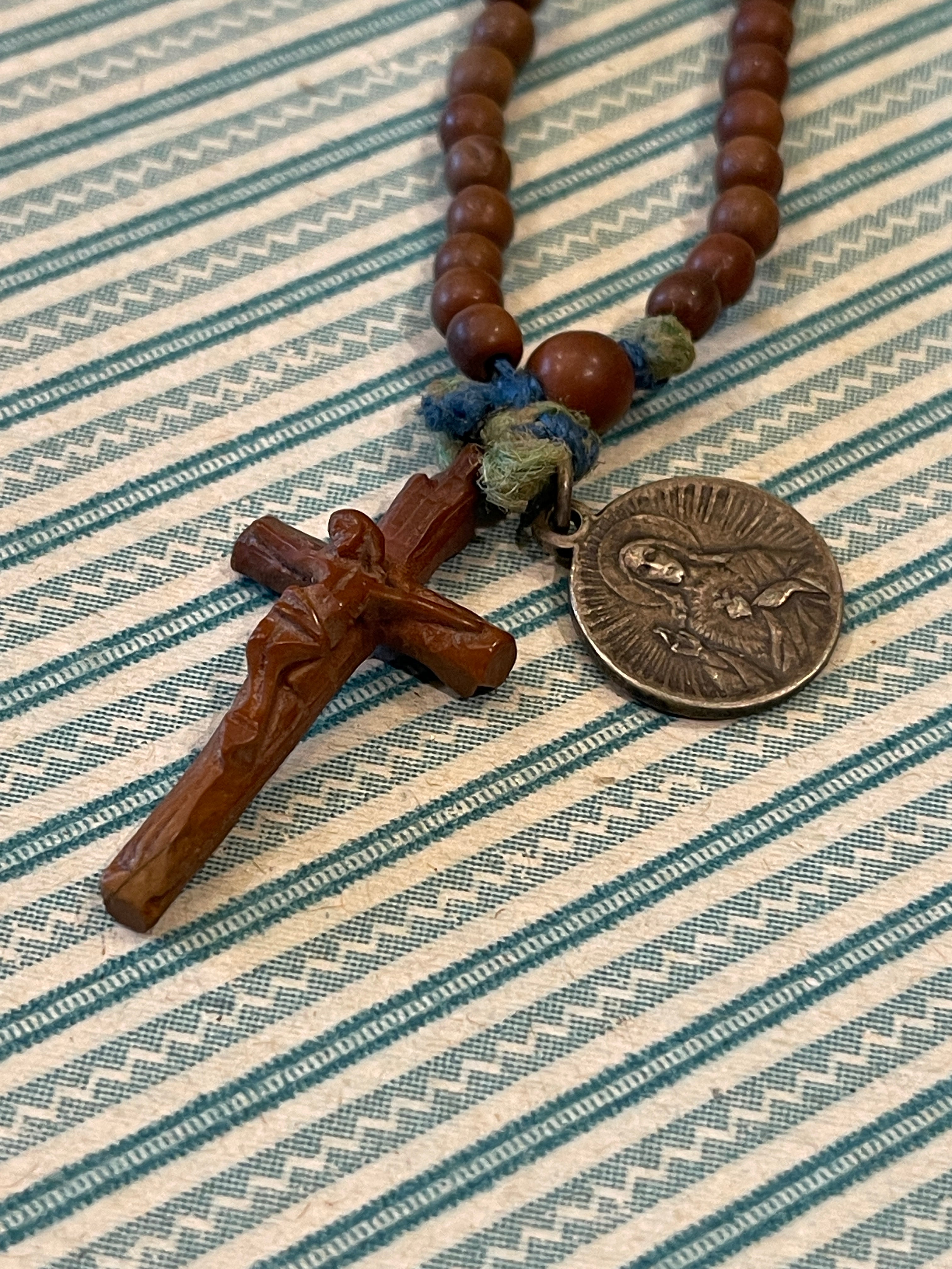 Antique French Rosary with extra Medal - ROS17