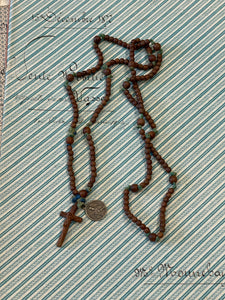 Antique French Rosary with extra Medal - ROS17