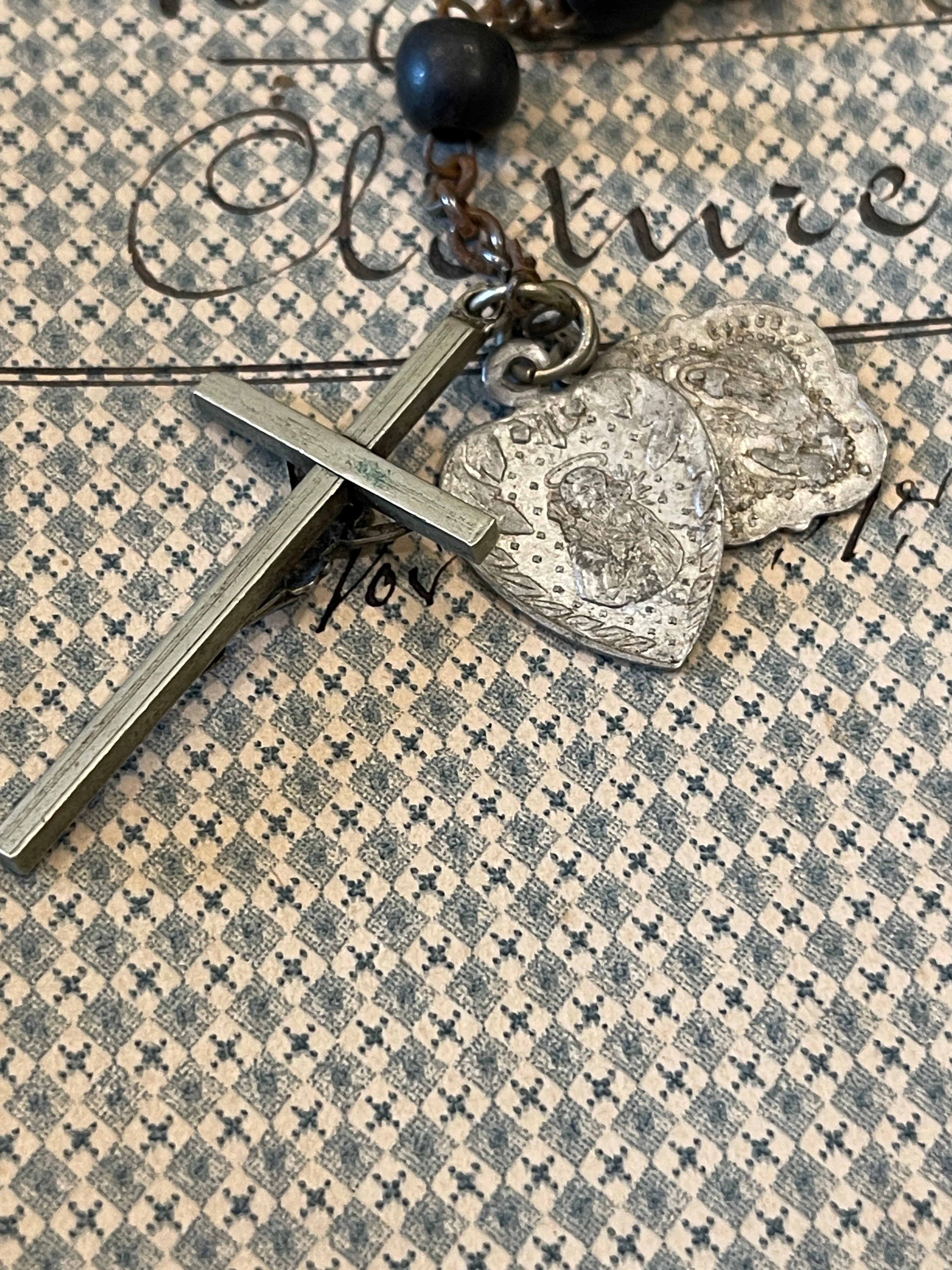 French Rosary and Small Medals - ROS7