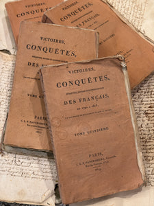 Antique 1810 - 1819 French Pale Salmon Deckled Edge Book