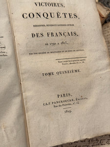 Antique 1810 - 1819 French Pale Salmon Deckled Edge Book