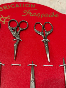 Vintage Red French Scissors Display