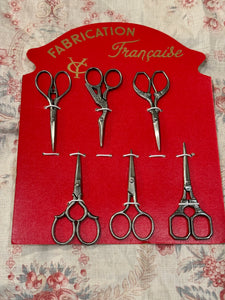 Vintage Red French Scissors Display