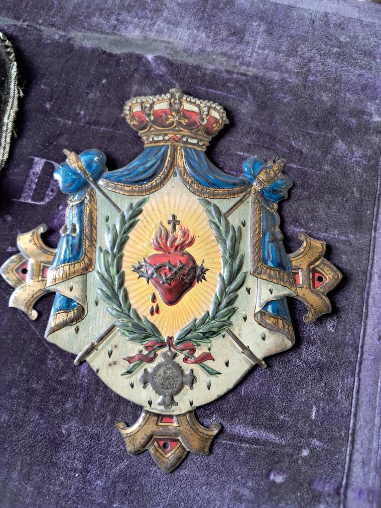 Antique French Saint Augustine Procession Shield