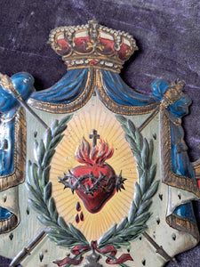 Antique French Saint Augustine Procession Shield
