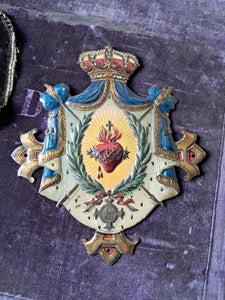 Antique French Saint Augustine Procession Shield