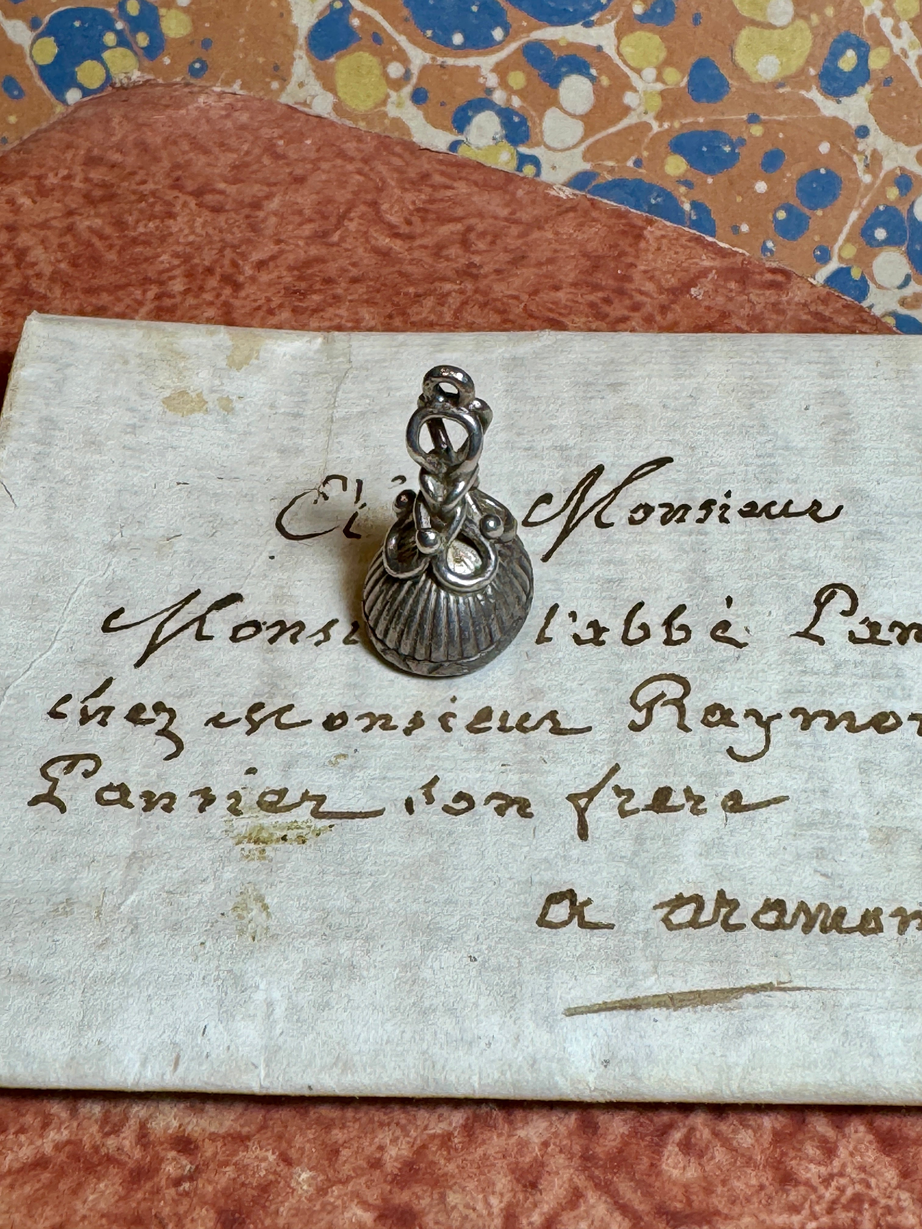 Antique Silver Carnelian Fob/Seal/Pendant