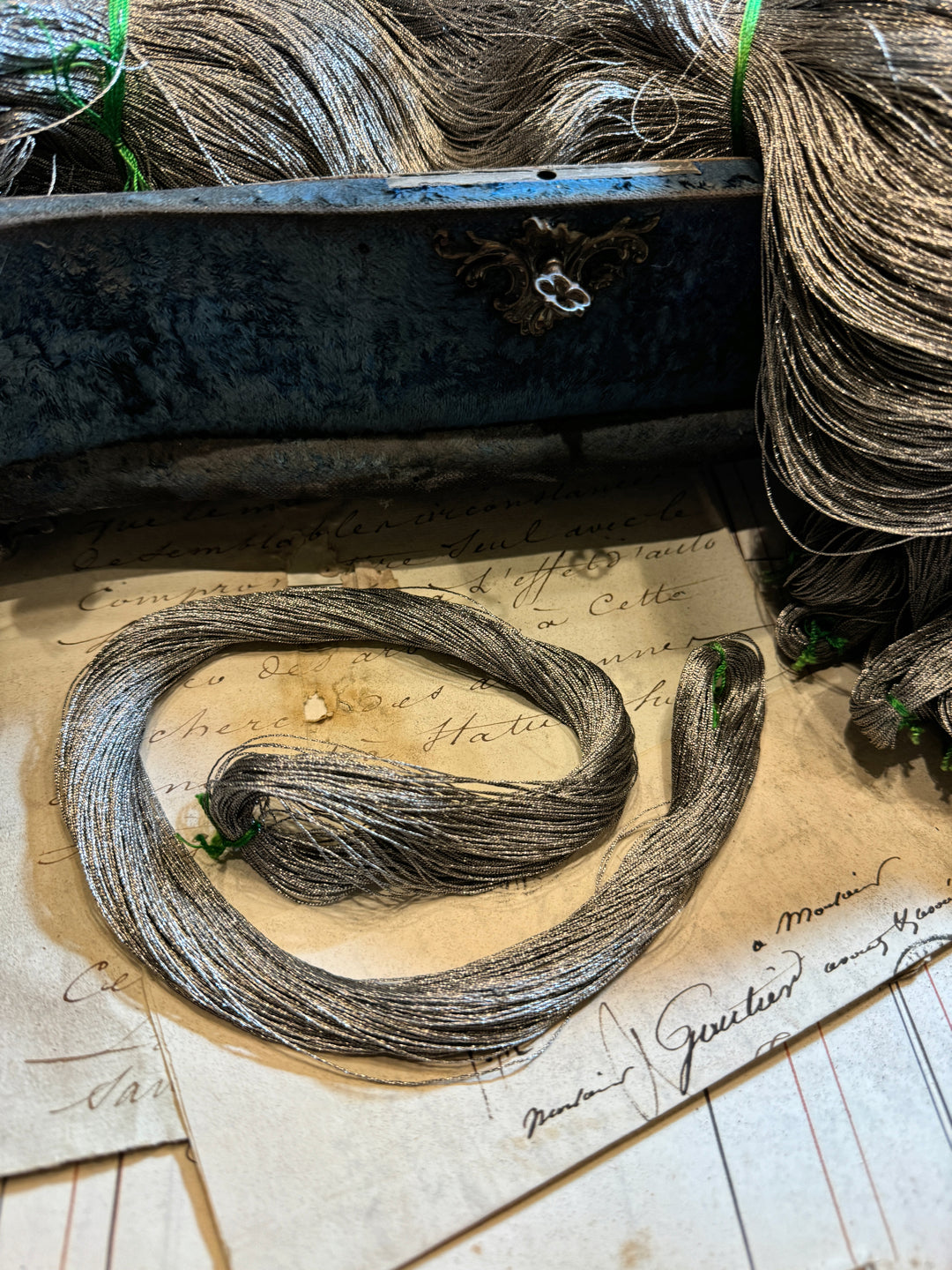 Beautiful Antique French Metal Thread
