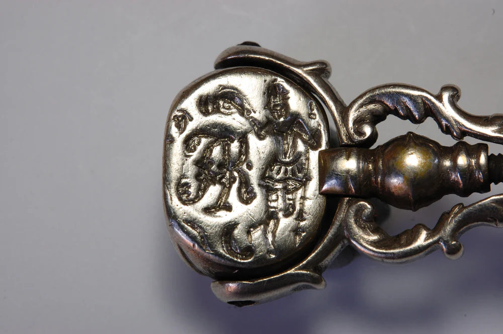 18th Century Silver Triple Spinning Armorial Fob Seal