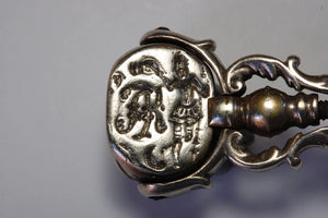 18th Century Silver Triple Spinning Armorial Fob Seal