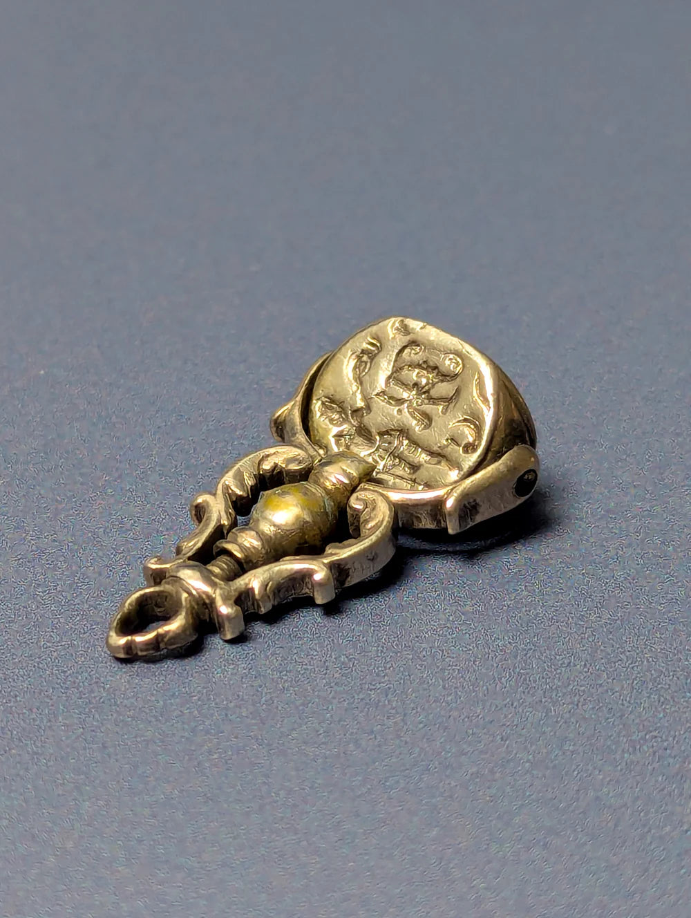 18th Century Silver Triple Spinning Armorial Fob Seal