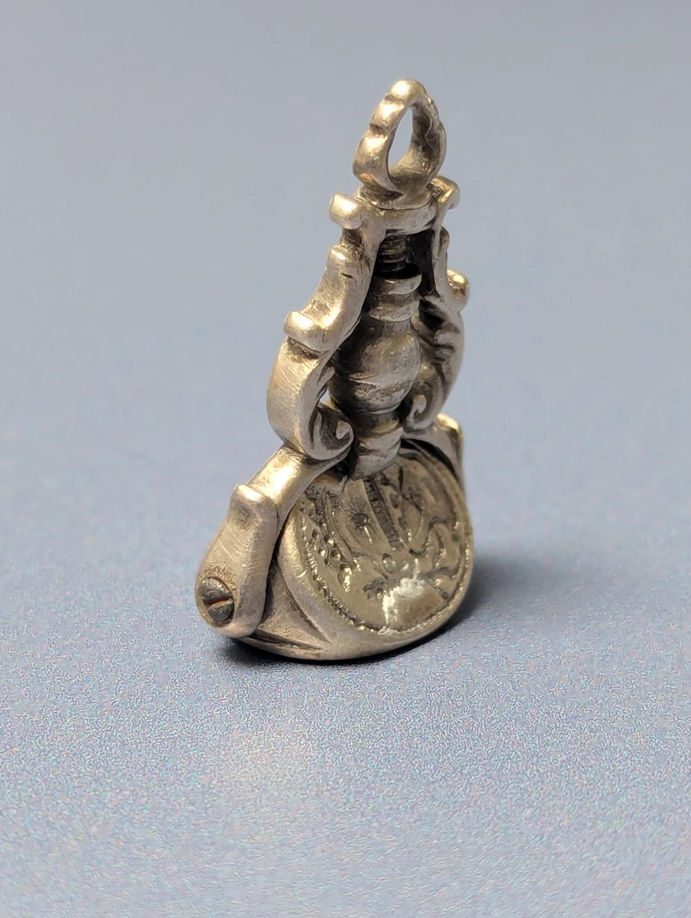 18th Century Silver Triple Spinning Armorial Fob Seal