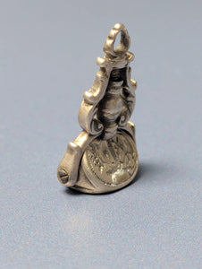 18th Century Silver Triple Spinning Armorial Fob Seal